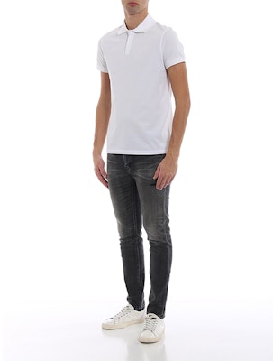 圣罗兰白色刺绣小标短袖POLO衫 554052YB2OC9000 Purchase 圣罗兰白色刺绣小标短袖POLO衫 554052YB2OC9000