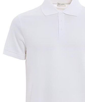 圣罗兰白色刺绣小标短袖POLO衫 554052YB2OC9000 Details for 圣罗兰白色刺绣小标短袖POLO衫 554052YB2OC9000