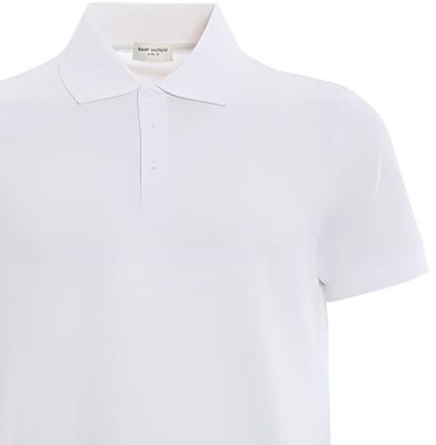 圣罗兰白色刺绣小标短袖POLO衫 554052YB2OC9000 Sizing 圣罗兰白色刺绣小标短袖POLO衫 554052YB2OC9000