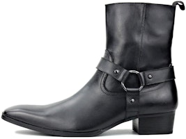 Saint Laurent Wyatt 40mm Leather Harness Boot 'Black' 634225-1YL00-1000 Saint Laurent Wyatt 40mm Leather Harness Boot 'Black' 634225-1YL00-1000
