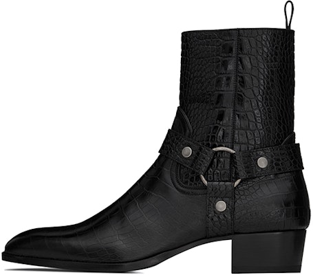 Saint Laurent Wyatt 'Black Croc Embossed' 60351506A001000 Buy Saint Laurent Wyatt 'Black Croc Embossed' 60351506A001000