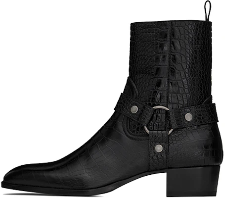 Saint Laurent Wyatt 'Black Croc Embossed' 60351506A001000 Buy Saint Laurent Wyatt 'Black Croc Embossed' 60351506A001000