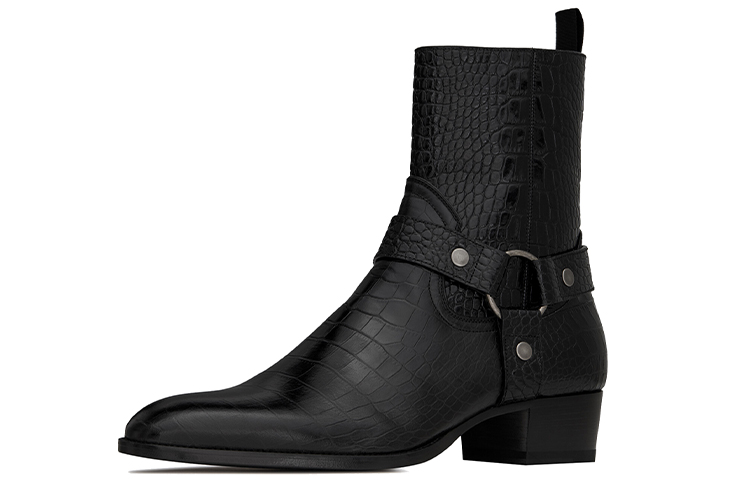 Lookbook Saint Laurent Wyatt 'Black Croc Embossed' 60351506A001000