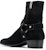 Saint Laurent Wyatt 'But Kasut Tumit Hitam Suede Hujung Tajam Buku Lali' 6035151Y2001000