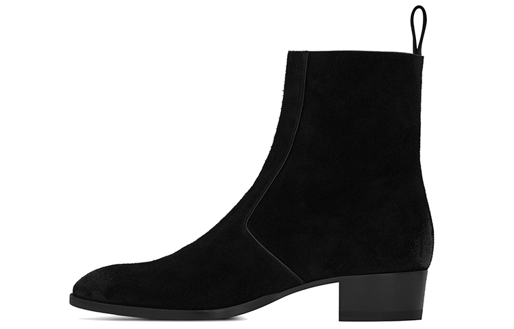 Saint Laurent Wyatt 'Black Suede Zip' 5536210W3001000