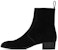Saint Laurent Wyatt 'Hitam Suede Zip' 5536210W3001000