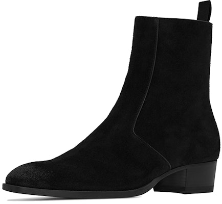 Saint Laurent Wyatt 'Cierre de Cremallera en Ante Negro' 5536210W3001000 Lookbook Saint Laurent Wyatt 'Cierre de Cremallera en Ante Negro' 5536210W3001000