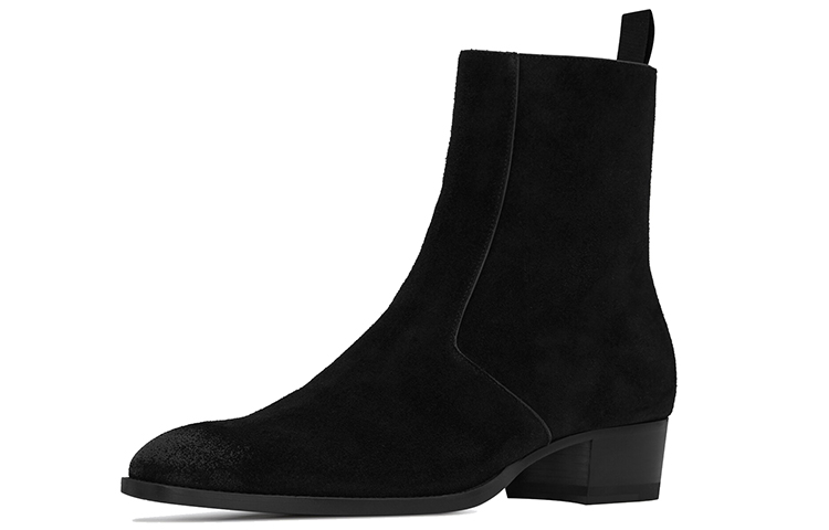 Lookbook Saint Laurent Wyatt 'Cierre de Cremallera en Ante Negro' 5536210W3001000