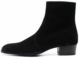 Saint Laurent Wyatt 'Black Suede Zip' 6703391NZ001000 Saint Laurent Wyatt 'Black Suede Zip' 6703391NZ001000