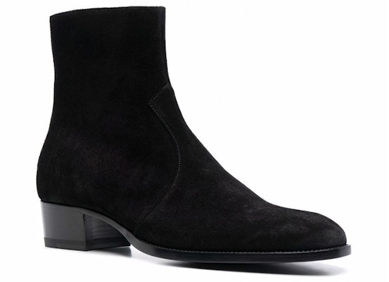 Saint Laurent Wyatt 'Zip Hitam Suede' 6703391NZ001000 Order Saint Laurent Wyatt 'Zip Hitam Suede' 6703391NZ001000