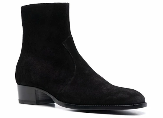 サンローラン ワイアット ブラックスエード ジップブーツ 6703391NZ001000 Lookbook サンローラン ワイアット ブラックスエード ジップブーツ 6703391NZ001000