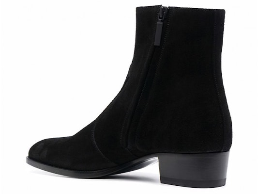 Saint Laurent Wyatt 'Zip Hitam Suede' 6703391NZ001000 Lookbook Saint Laurent Wyatt 'Zip Hitam Suede' 6703391NZ001000