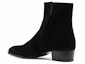 Shop Saint Laurent Wyatt 'Zip Hitam Suede' 6703391NZ001000