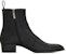 Saint Laurent Wyatt 'Black Zip' Hitam lelaki kasut bot 6304861YL001000