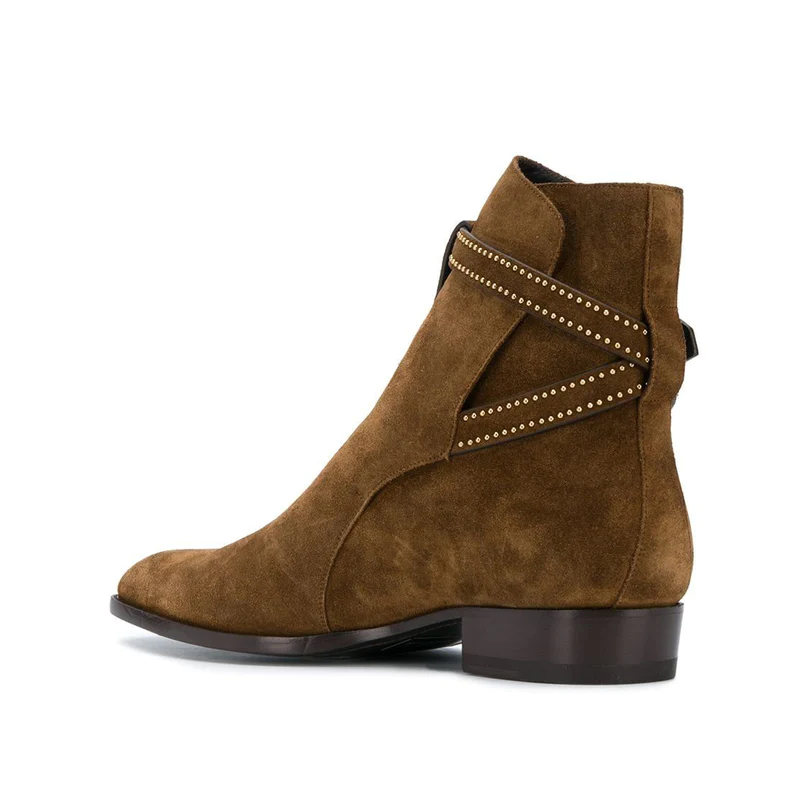 Lookbook Saint Laurent Wyatt 'Suede Coklat' 6304251NZTT2330