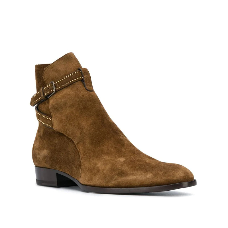 Purchase Saint Laurent Wyatt 'Suede Coklat' 6304251NZTT2330