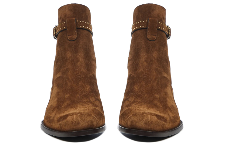 Details for Saint Laurent Wyatt 'Suede Coklat' 6304251NZTT2330