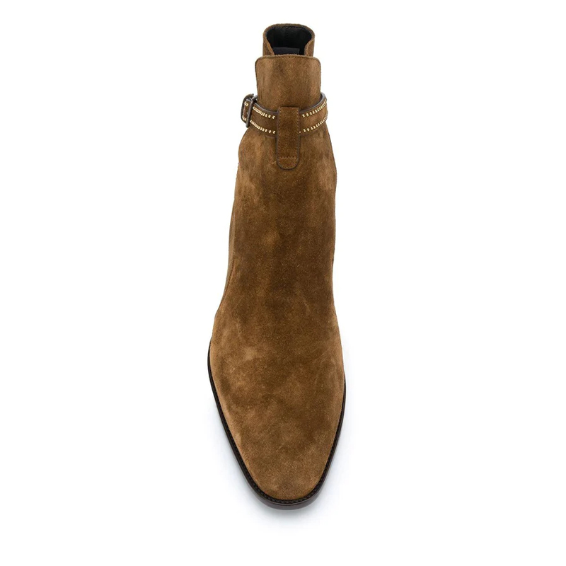 Sizing Saint Laurent Wyatt 'Suede Coklat' 6304251NZTT2330