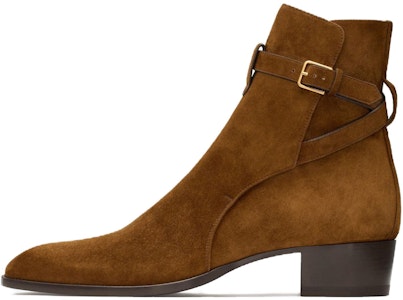 圣罗兰 Wyatt 棕色麂皮扣靴 7547330LI002330 Buy 圣罗兰 Wyatt 棕色麂皮扣靴 7547330LI002330