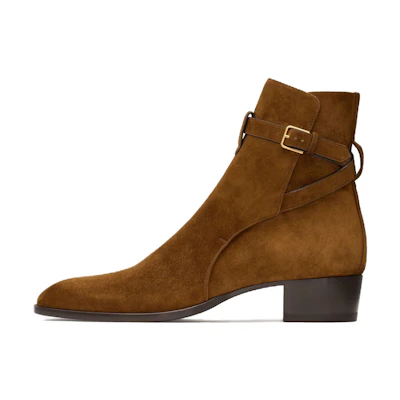Saint Laurent Wyatt 'Brown Suede Buckle'