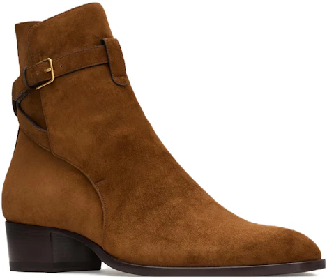 Saint Laurent Wyatt ''Fibbia in Pelle Scamosciata Marrone'' 7547330LI002330 Order Saint Laurent Wyatt ''Fibbia in Pelle Scamosciata Marrone'' 7547330LI002330