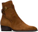 Order Saint Laurent Wyatt ''Fibbia in Pelle Scamosciata Marrone'' 7547330LI002330