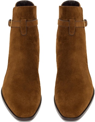 Saint Laurent Wyatt 'Coklat Suede Buckle' 7547330LI002330 Lookbook Saint Laurent Wyatt 'Coklat Suede Buckle' 7547330LI002330