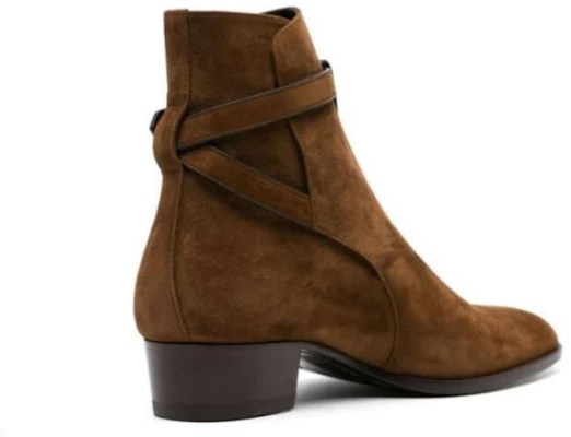 Saint Laurent Wyatt ''Fibbia in Pelle Scamosciata Marrone'' 7547330LI002330 Purchase Saint Laurent Wyatt ''Fibbia in Pelle Scamosciata Marrone'' 7547330LI002330