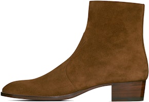 Saint Laurent Wyatt 'Brown Suede Zip' 6491031NZ002635 Saint Laurent Wyatt 'Brown Suede Zip' 6491031NZ002635