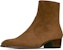 Saint Laurent Wyatt 'Zip Suede Coklat' 6491031NZ002635