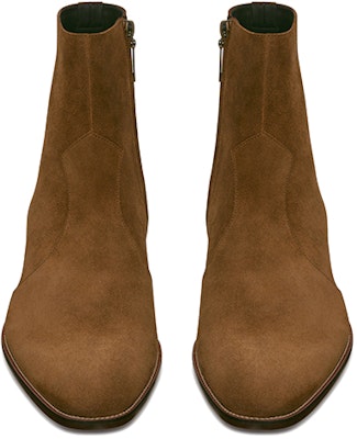 Saint Laurent Wyatt 'Brown Suede Zip' 6491031NZ002635 Shop Saint Laurent Wyatt 'Brown Suede Zip' 6491031NZ002635