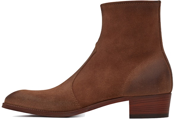 Saint Laurent Wyatt 'Retro Brown Suede Zip' 66928525T002749 Buy Saint Laurent Wyatt 'Retro Brown Suede Zip' 66928525T002749