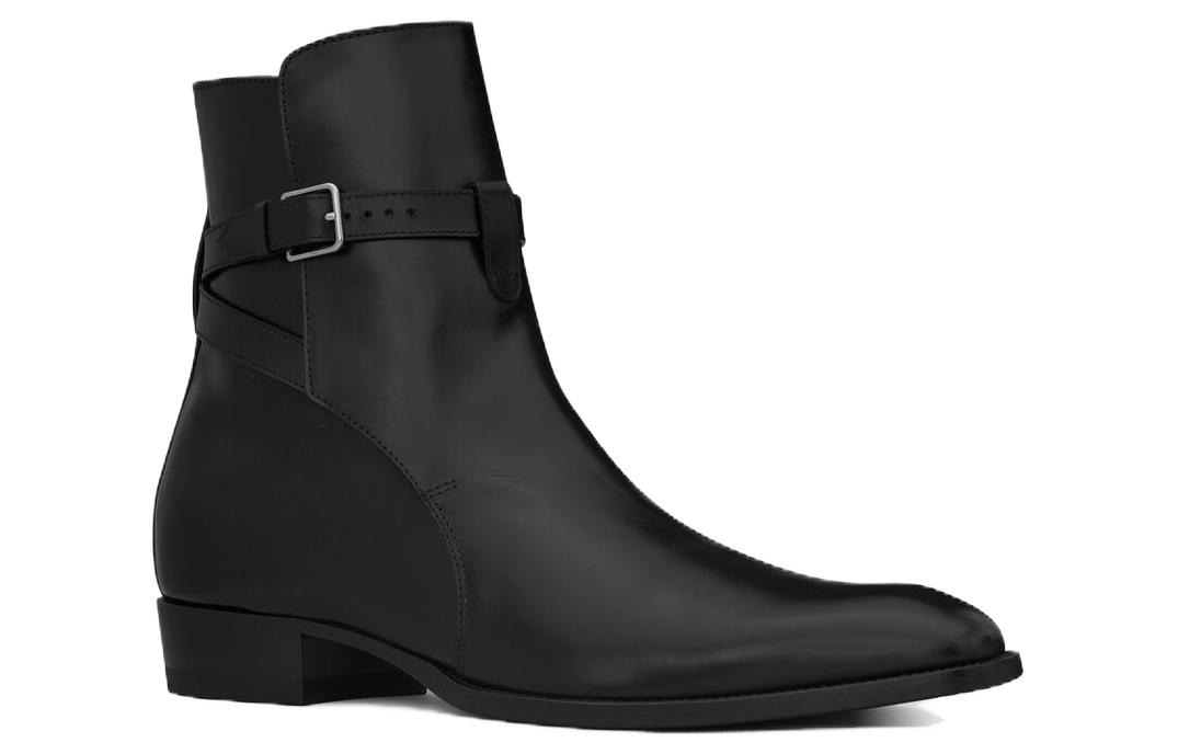 Lookbook Saint Laurent Wyatt Chelsea Boot 'Hitam' 498372AQS001000