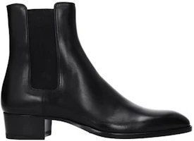 Order SAINT LAURENT Wyatt 切爾西靴子 男款 黑色