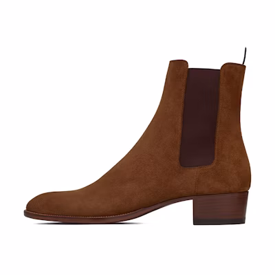 Saint Laurent Wyatt Chelsea Boot 'Brown Suede'