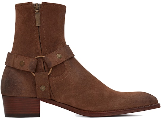 Saint Laurent Wyatt Harness Ankle Boots 'Brown' 66928425T002749 Order Saint Laurent Wyatt Harness Ankle Boots 'Brown' 66928425T002749