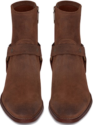 Saint Laurent Wyatt 'Coklat Vintage Suede Harness' 66928425T002749 Shop Saint Laurent Wyatt 'Coklat Vintage Suede Harness' 66928425T002749