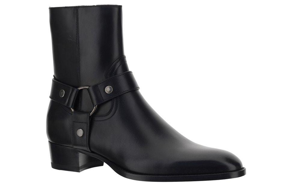 Lookbook Saint Laurent Stivali Wyatt Harness ''Nero'' 681331-1YL00-1000
