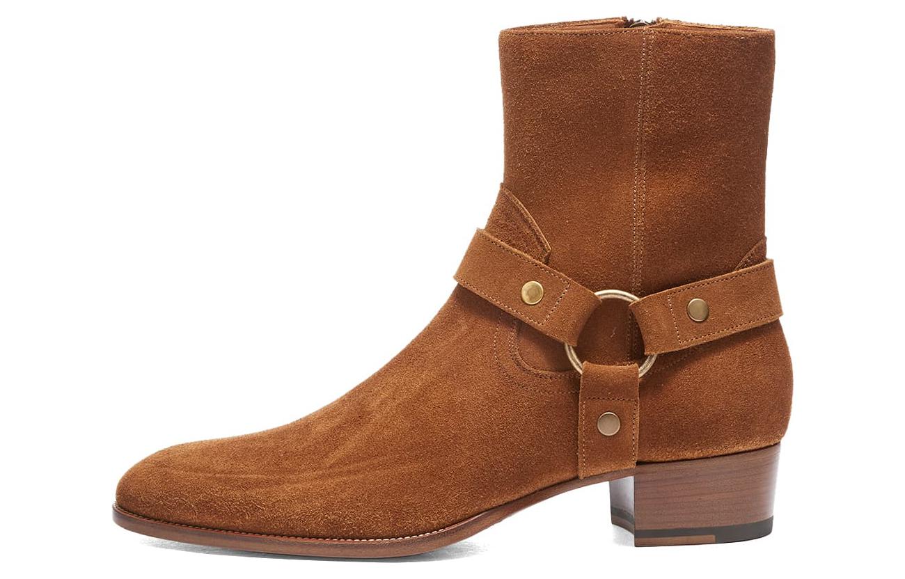 Saint Laurent Wyatt Harness Boot 'Nut' 443190-BPN00-5710