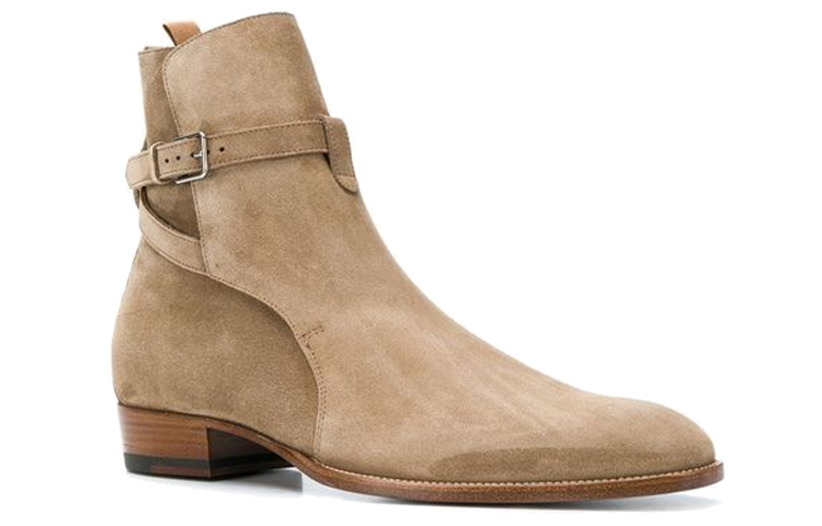 Order Saint Laurent Wyatt Jodhpur Boot &#x27;Tobacco&#x27; Pria Terbaru Sepatu Kulit Coklat 498372BT3009870