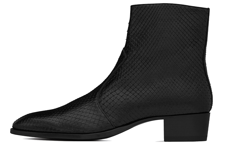 Saint Laurent Wyatt Zip Boot 'Python Black' 6304852PL001000