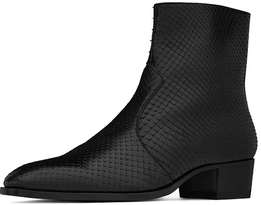 Saint Laurent Wyatt Stiefel mit Reißverschluss ''Python Schwarz'' 6304852PL001000 Lookbook Saint Laurent Wyatt Stiefel mit Reißverschluss ''Python Schwarz'' 6304852PL001000