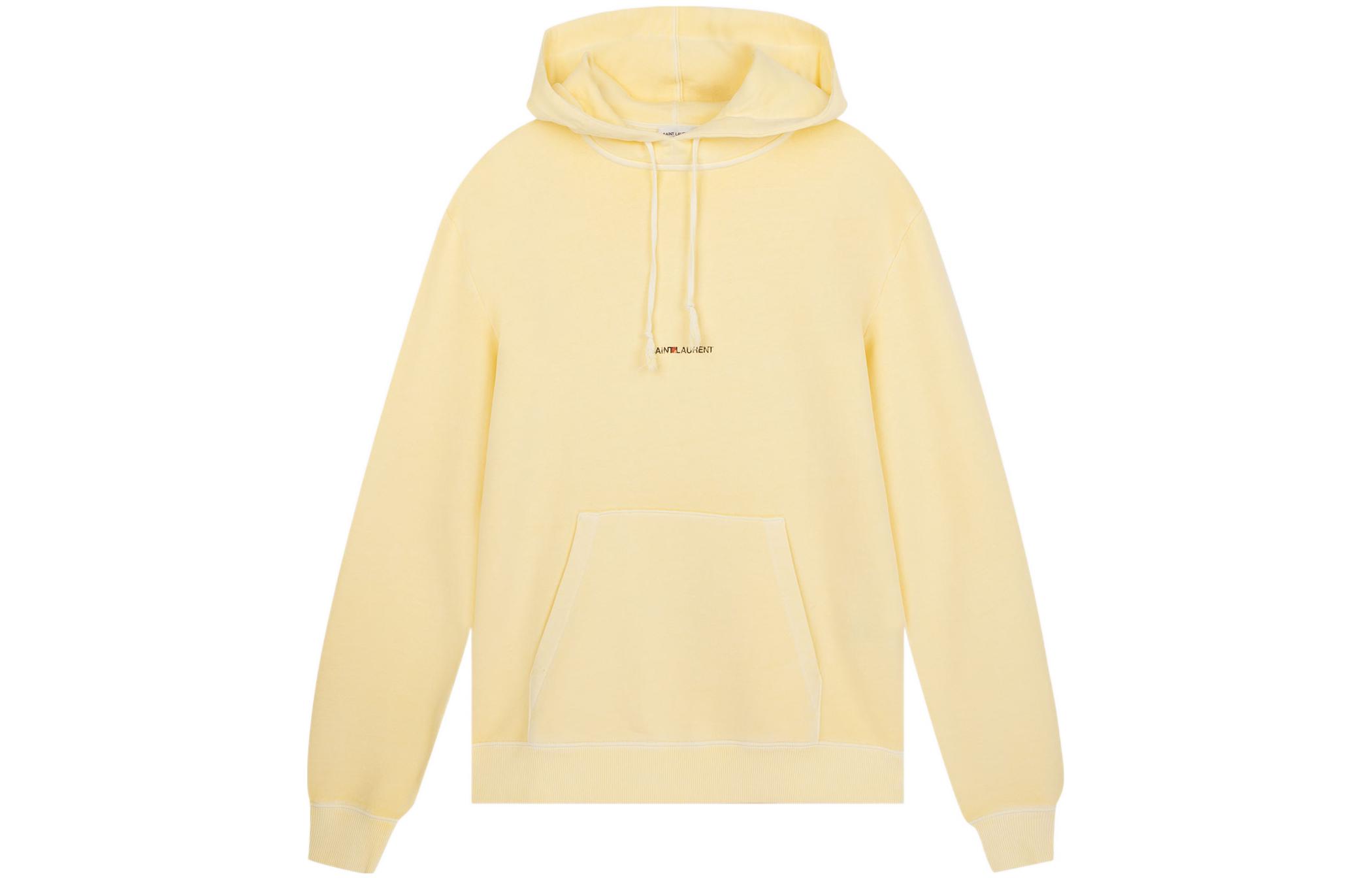 Saint Laurent Yellow Pure Logo Print Casual Sweatshirt for Men 557555YB2YE7440