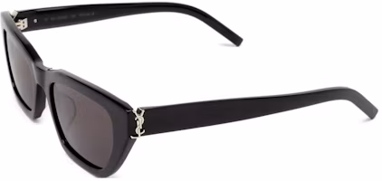 Order SAINT LAURENT YSL標誌不規則框黑色太陽眼鏡 情侶款 男女適用款式 SLM127F001
