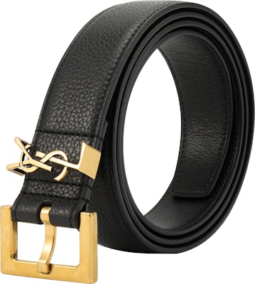 Saint Laurent YSL Logo Leather Belt Black 3cm Wide 634440DTI0W1000 Lookbook Saint Laurent YSL Logo Leather Belt Black 3cm Wide 634440DTI0W1000