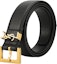 Lookbook Saint Laurent YSL Logo Leather Belt Black 3cm Wide 634440DTI0W1000