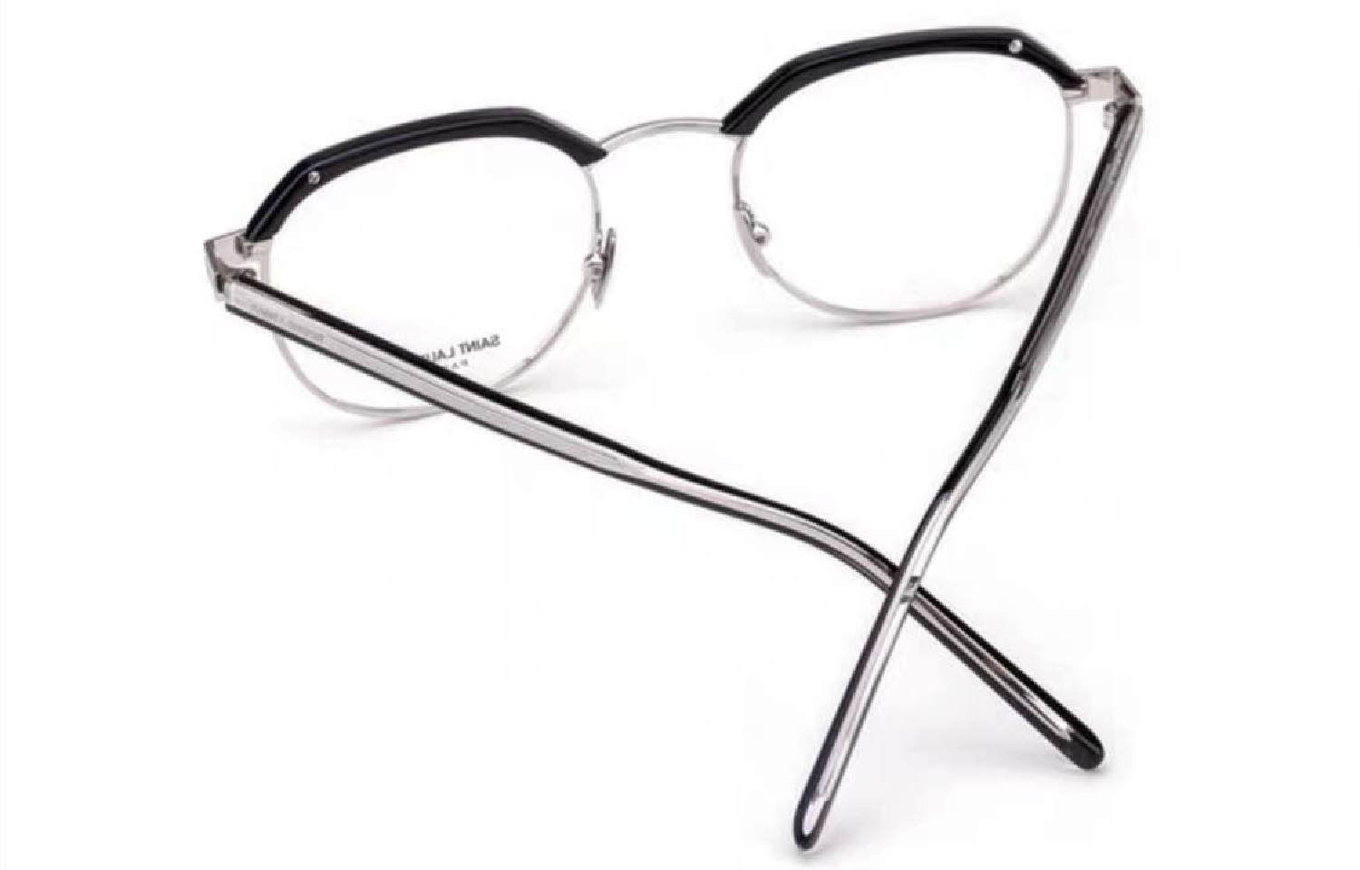 SAINT LAURENT YSL Vintage Half-Frame Round Optical Glasses Unisex SL124-001 圖 3