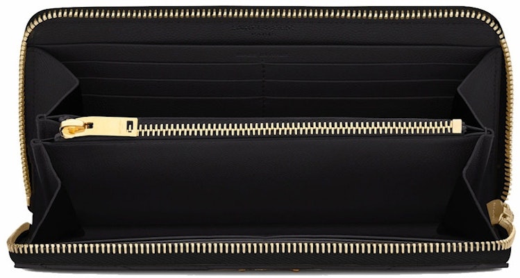 圣罗兰大号拉链钱包字母纹黑色 Lookbook 圣罗兰大号拉链钱包字母纹黑色