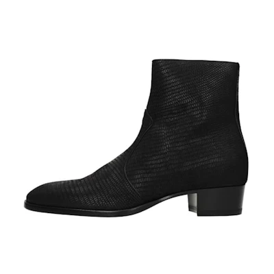 Saint Laurent Zippered Ankle Boot 'Black Suede'