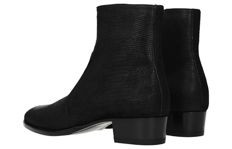 Lookbook Saint Laurent Botines Tobilleros Cremallera 'Negro Ante' 6304861YO001000